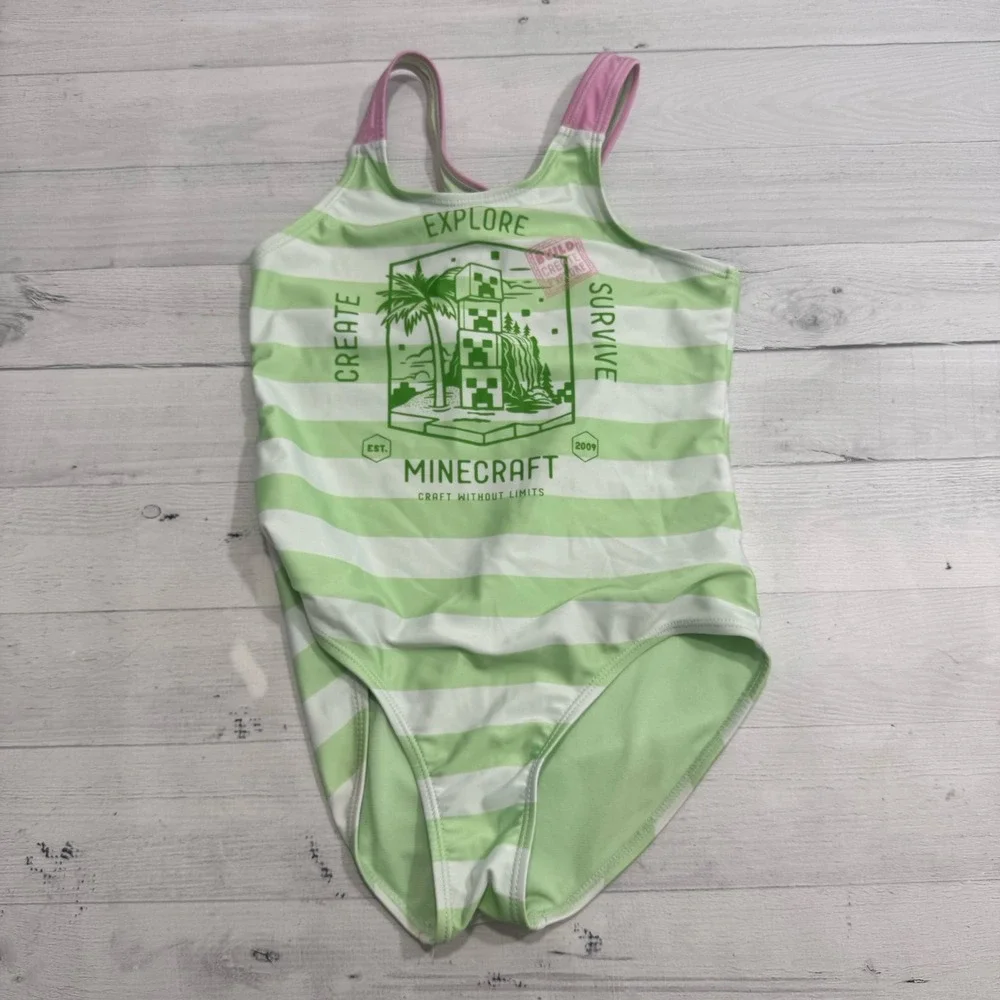 Minecraft Swimsuit Girls One Piece Swim‎ size 10/12